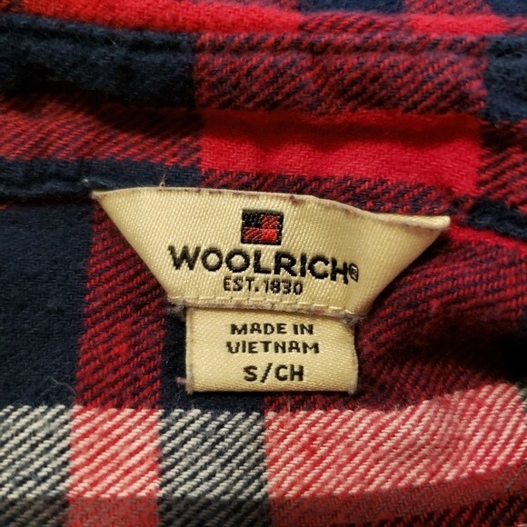 Woolrich Plaid Flannel Button Down Size S - Picture 6 of 9
